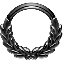 Chirurgenstahl Segmentring Clicker LORBEERKRANZ