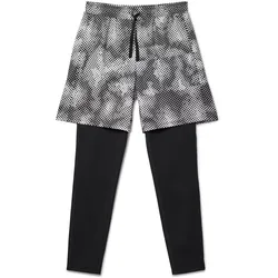 Tchibo - Kinder-Sporttight mit Shorts - Kinder - Gr. 158/164 - silber