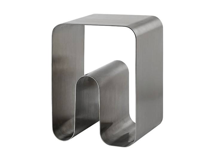 AYTM Curva Solid Hocker Silver, 32x32x43,2 cm
