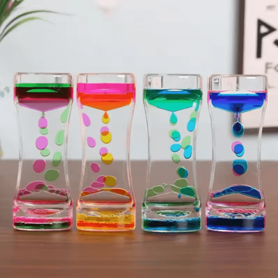 Uplift Curations Colorful Liquid Motion Bubbler Timer Sensory Hourglass Fidget Toy For Relaxation a
