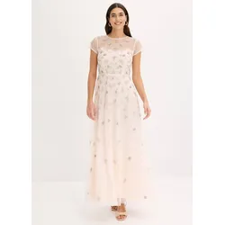 bonprix Abendkleid aus zartem Tüll mit Paillettenstickerei, rosa, Gr.38, Abendkleid aus zartem Tüll mit Paillettenstickerei