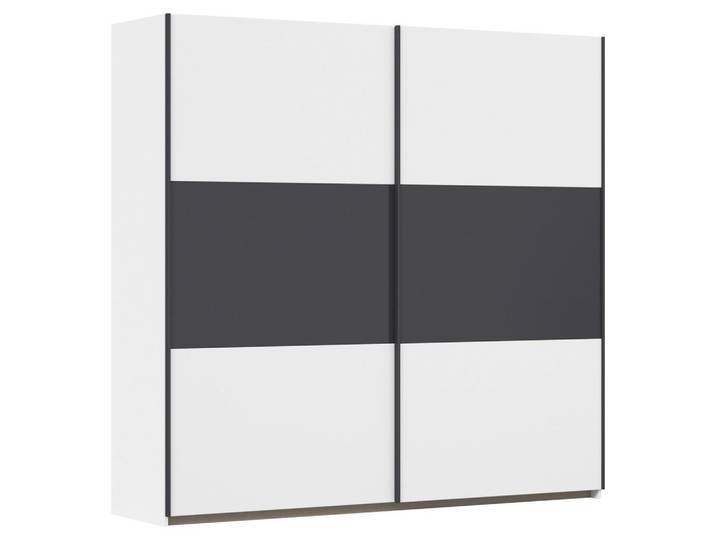 SCHWEBETÜRENSCHRANK Neo Grau Weiß B: 218 cm