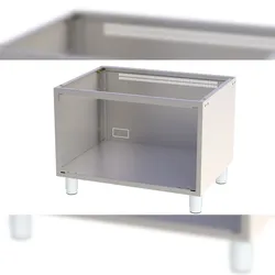 Groju Gastro Unterschrank Untergestell offen Standgerät 800x730x600 mm Edelstahl