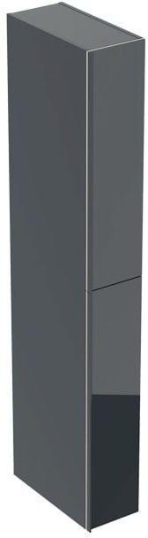 Geberit Acanto Hochschrank 500638161 22x173x47,6cm, Glas schwarz -  schwarz matt