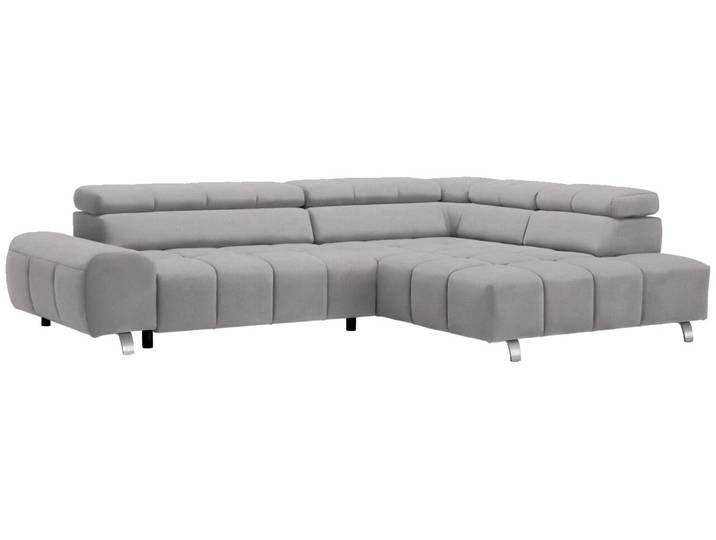 Hom´in Ecksofa TAIFUN, Hellgrau, Samt