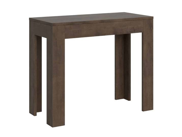 Console extensible 90x42/198 cm effet bois noyer