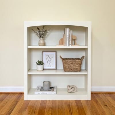 Coder Crossing Arch+Haven Unfinished Solid Pine Bookcase