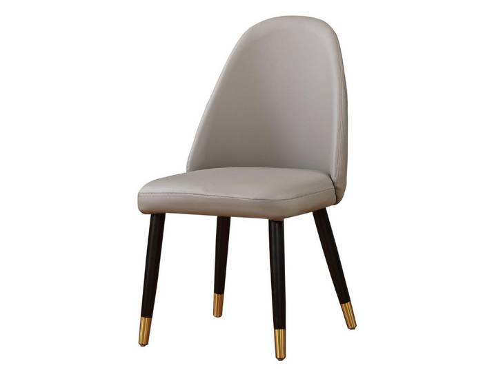 JVmoebel Esszimmerstuhl Eleganter Polstersessel in grauem Kunstleder für modernes Wohnen, Made in Europa