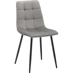 Stuhl Ria Taupe Samt Gepolstert