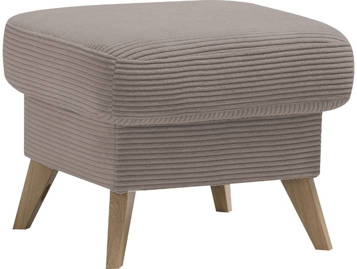 Hocker EXXPO - SOFA FASHION Samso, kompakte und bequeme Sitzgelegenheit in aktuellem Cord Bezug , braun (cappucino), B:57cm H:47cm T:57cm, Hocker, Hocker