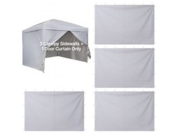 VEVOR Paroi Latérale de Tonnelle 3x2 m Panneau Latéral de Tente Tonnelle Lot de 4 pour Événements d'Extérieur, Stands de Vendeur, Camping, avec Couche Imperméable, Coupe-vent et Pare-soleil, Blanc