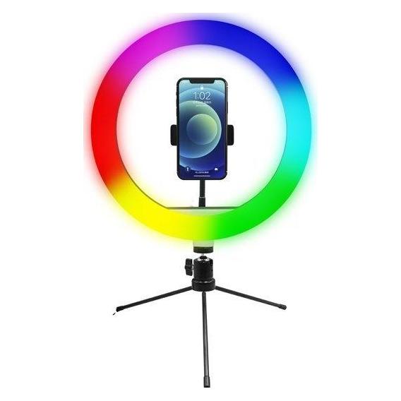 Wp Ringlicht Powerton 10" Studio-Ringlicht, RGB-LED, schwaches Licht, einstellbare Lichtfarbe und -inte (Ringlicht, Studioleuchte) (WPRL1RGB)