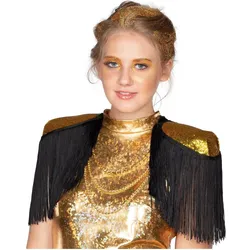 Rubies Goldene Schulterklappen mit Fransen