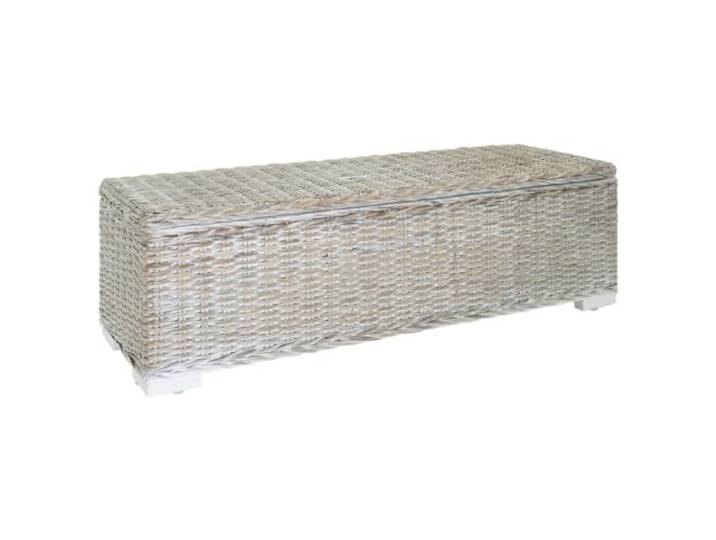 Rattan Truhe mit Stauraum 110 cm, Sitzbank aus Kubu Rattan und Massivholz Kubu-Rattan Sitzfläche, Massivholzrahmen, viel Stauraum, vielseitig nutzbar, Montageanleitung inklusive