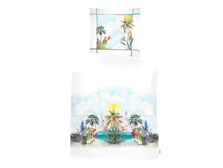 home24 Mako-satijnen beddengoed Miami meerdere kleuren/meerdere kleuren