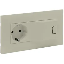 Legrand 864623 Niloe Step Schutzkontakt Steckdose + USB 1000mA Komplett Sand