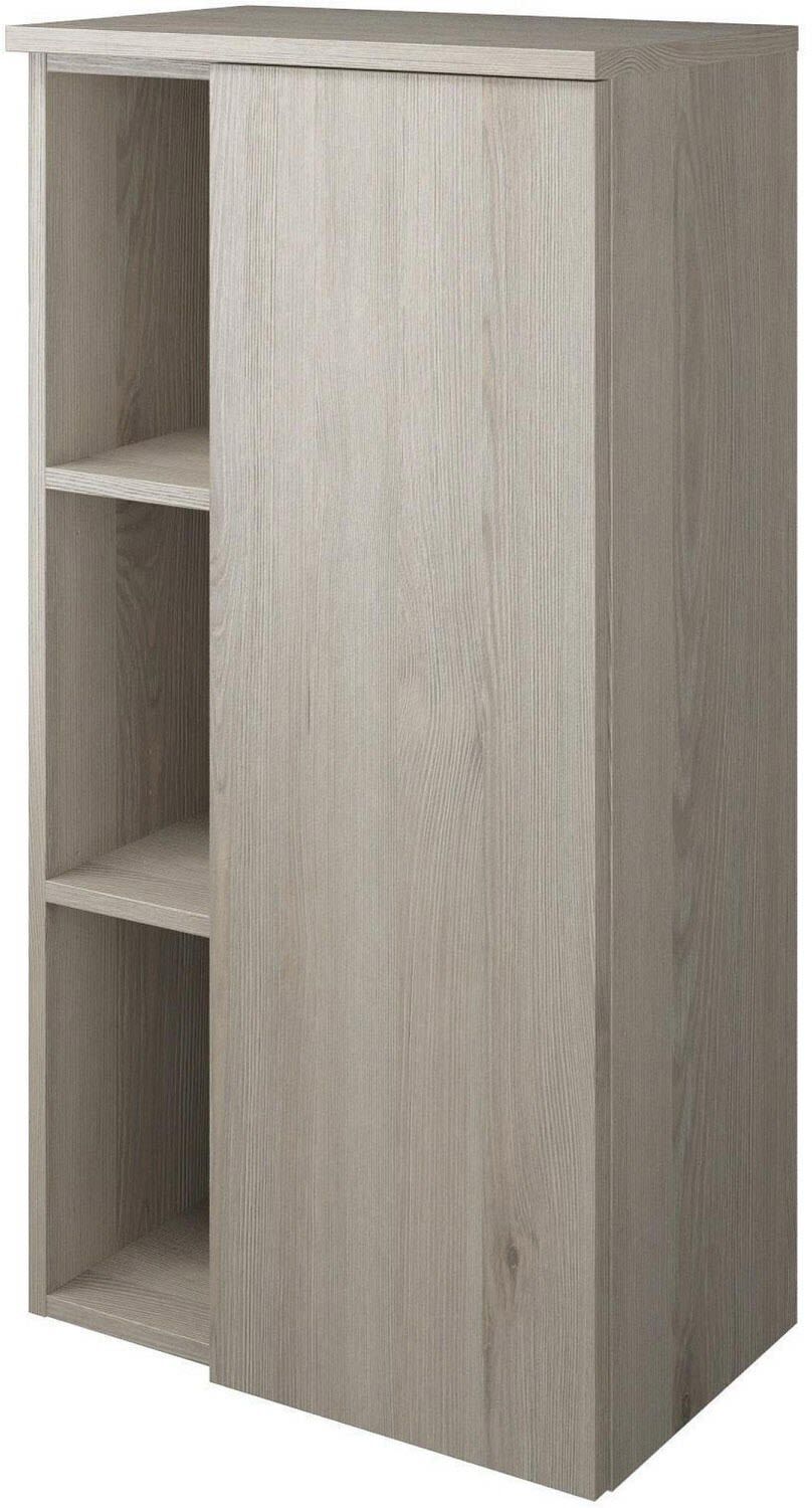 burgbad Badu Halbhoher Schrank 50 cm, 1 Tür, Anschlag rechts, 1 Regal