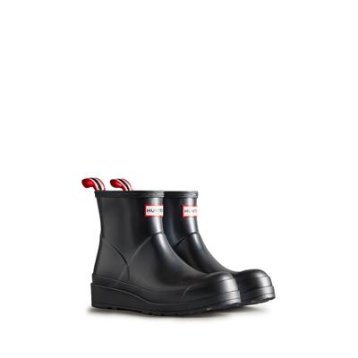 Gummistiefel HUNTER "Play Short Nebula", Damen, Gr. 39, schwarz, Synthetik, Schuhe Gummistiefel, wasserdicht