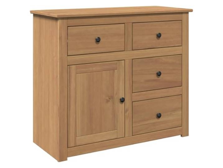 HGFDVCMR Sideboard Panama mit 4 Schubladen Massivholz Kiefer 93x40x80 cm Vielseitige Holzkommode mit Fach für Wohnzimmer, Flur und Anrichte in der Küche. Mit praktischem Honigwachs-Finish.