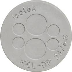Icotek KEL-DP 50/35 Kabeldurchführungsplatte Klemm-Ø (max.) 5.2 mm Elastomer Grau 1 St. 43556