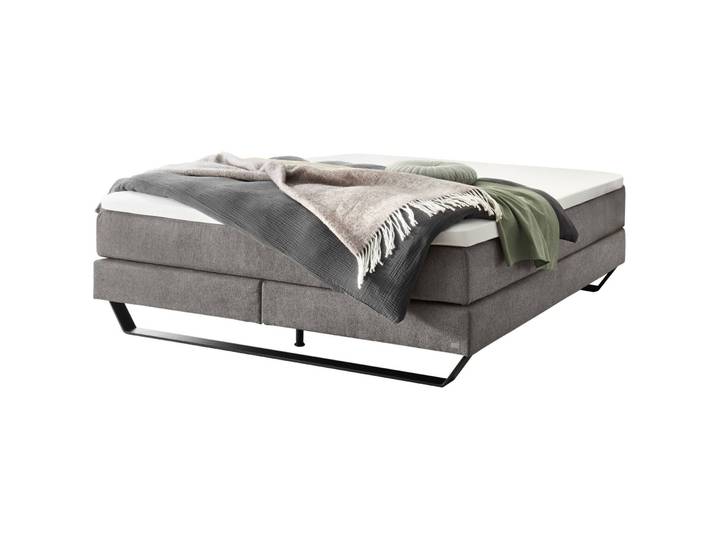 Hasena Boxspringbett Julieta grey Stoff 180 x 200 cm - Boxspringbett