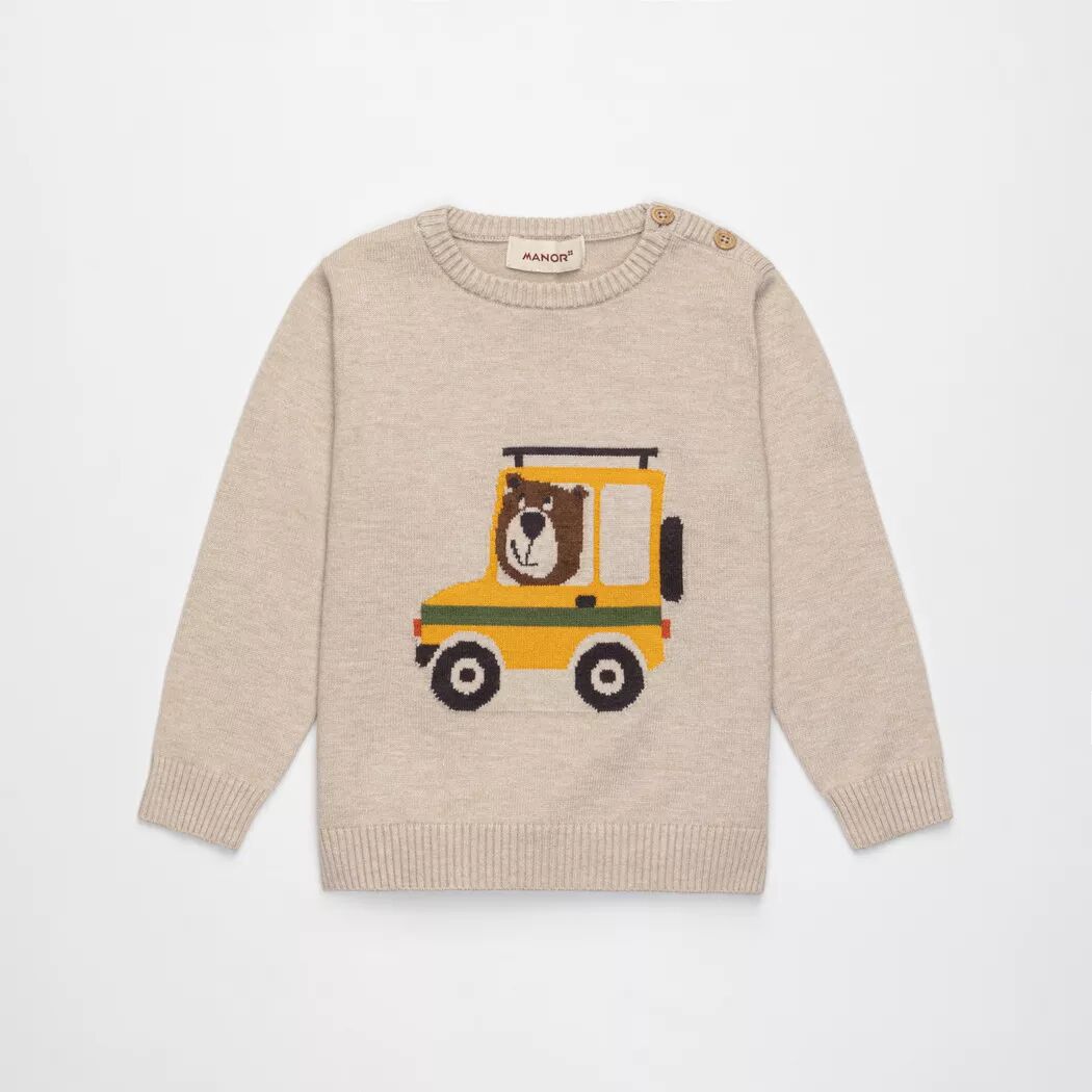 Manor Baby - Pullover, 98, Ecru