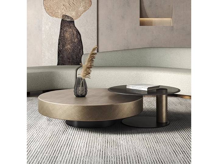 Tables basses rondes en métal au design moderne, tables basses minimalistes, meubles de maison nordiques, salon de luxe, Kaw240