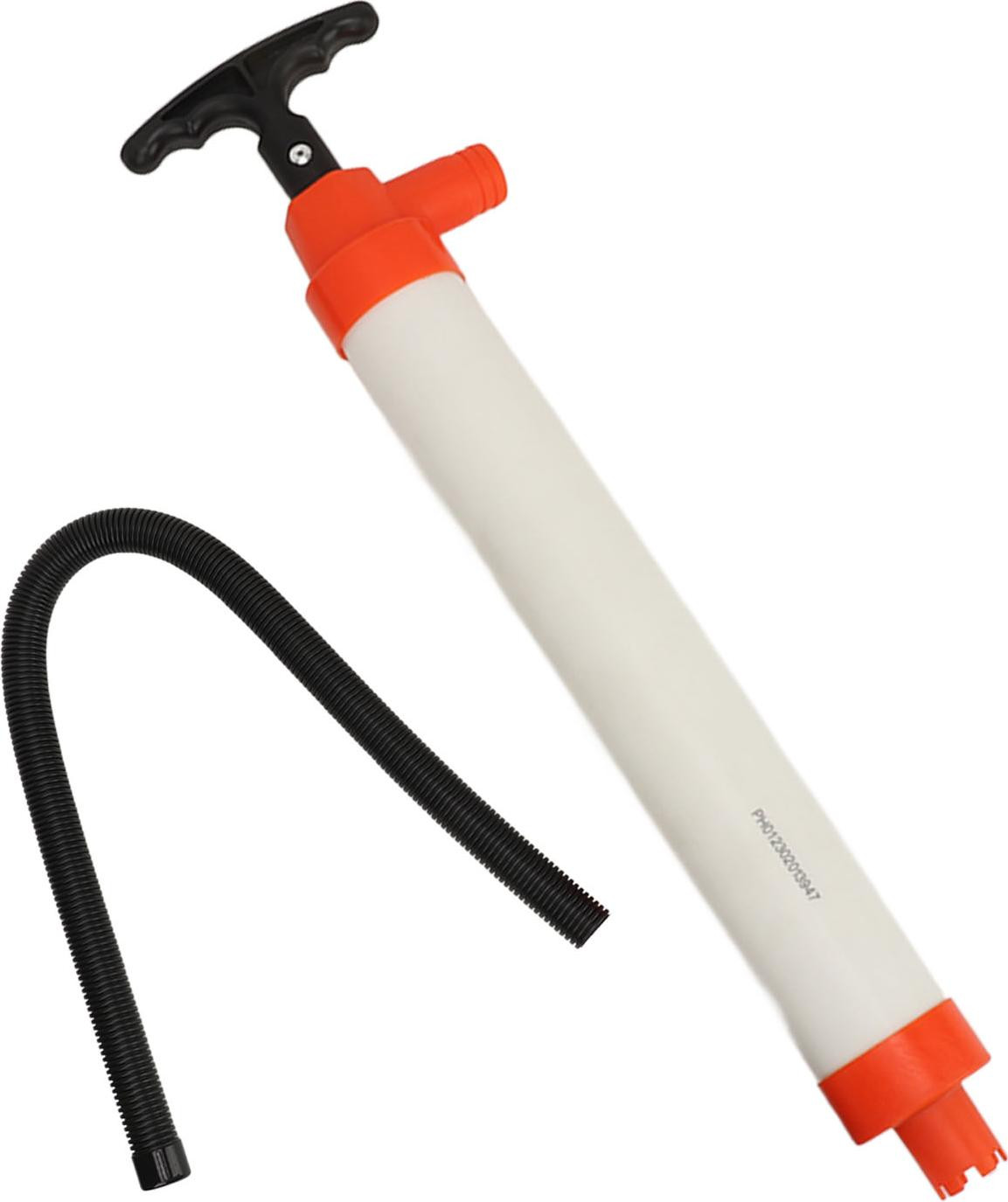 Gistuch Handmatige bilgepomp met slang, draagbaar, wit