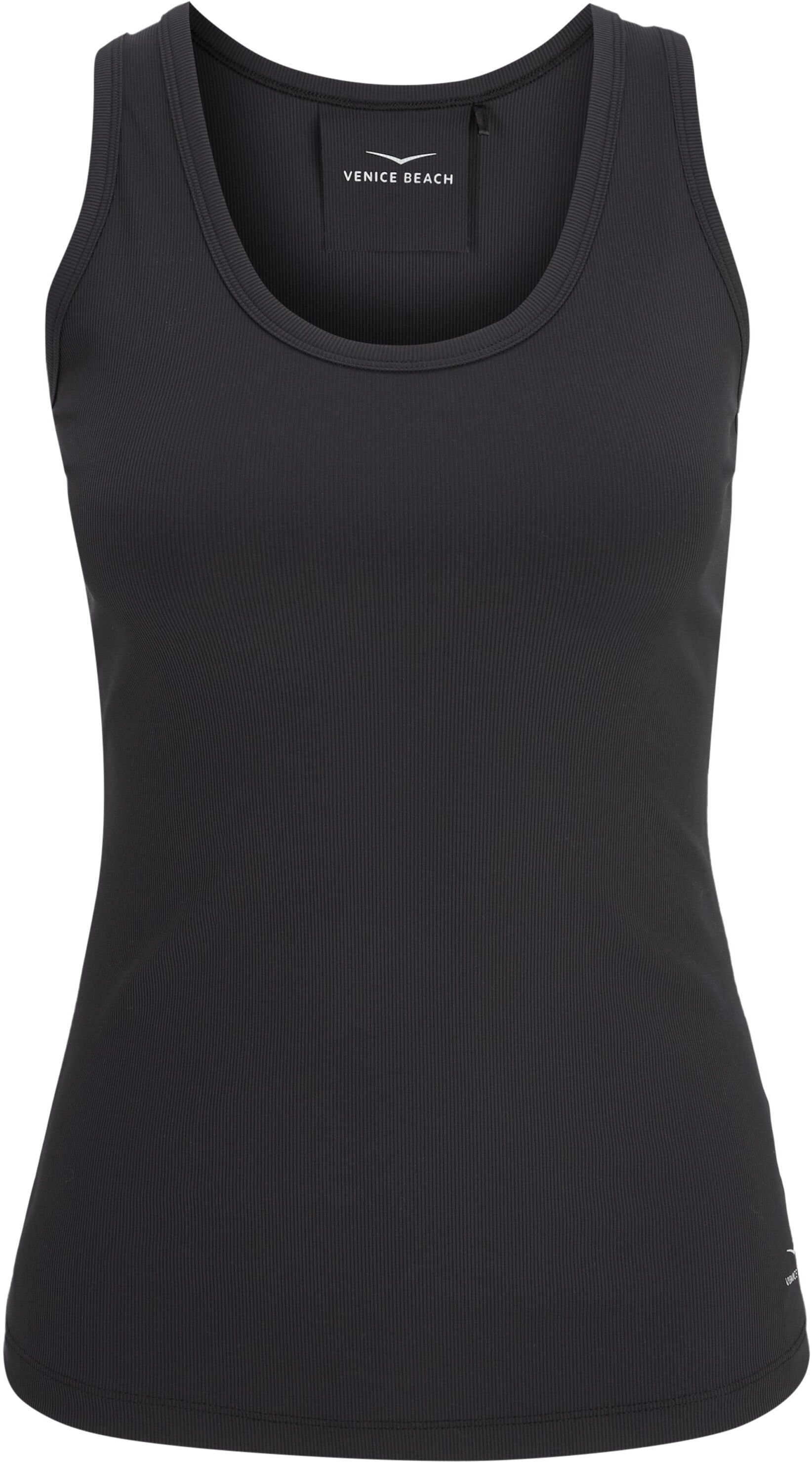 Tanktop VENICE BEACH "TANKTOP BRENDA", Damen, Gr. L (42), schwarz, Obermaterial: 87% Polyamid, 13% Elasthan, Tops Tanktop, sportlicher Stil, Tanktop-Schnitt, für Sportmode schwarz L (42)