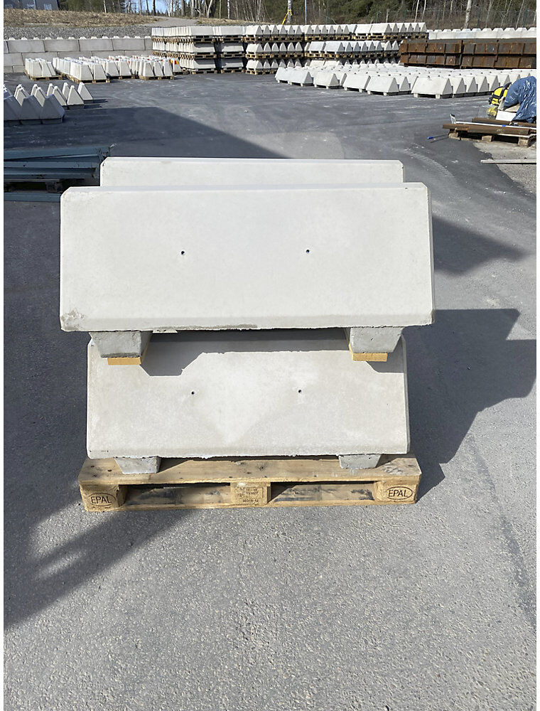 kaiserkraft Beton-Absperrung, LxBxH 1090 x 390 x 465 mm, VE 4 Stk, grau