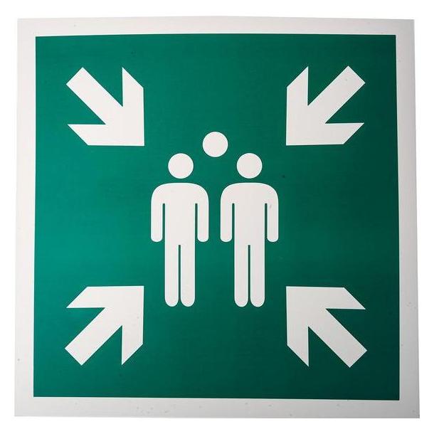 RS PRO 400x400mm Plastic Assembly Point Sign (8578630)