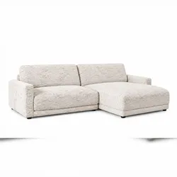 KAWOLA Sofa MARLIN Ecksofa Stoff cremeweiß Longchair rechts