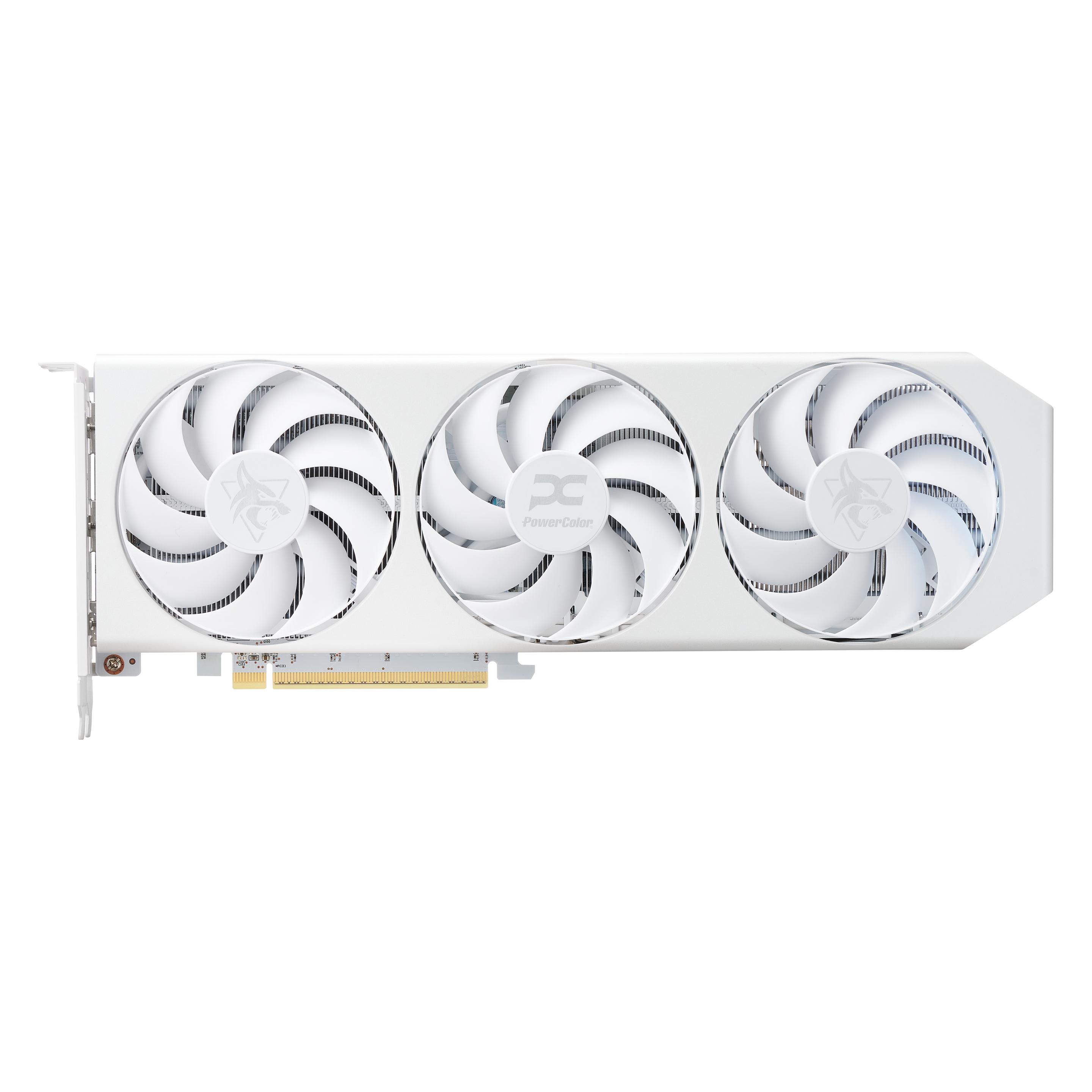 Powercolor Radeon RX 9060 XT Hellhound Spectral White (16 GB, GDDR6) (RX9060XT 16G-L/OC/WHITE)