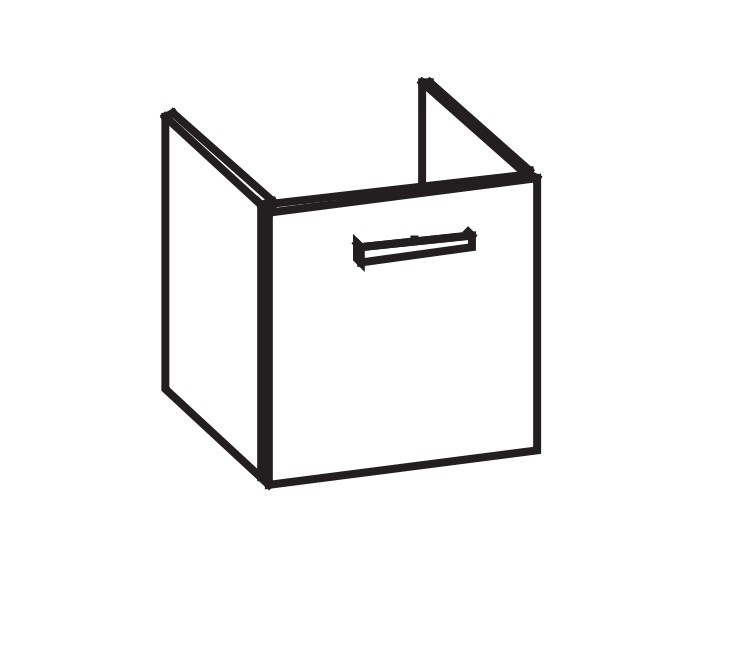 Artiqua 413 Waschtischunterschrank für Renova Plan 222255, 222256, 222257, 222258 Stahlgrau, 413-WUT 413-WUT-K51-L-7142-88