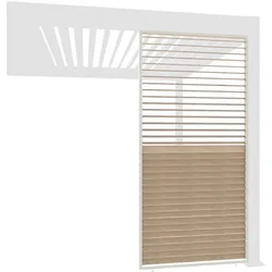 Weide Holzoptik Wand Für Pergola Drehbare Lamellen Aluminium 3 Maße1.23 Meter Holzoptik