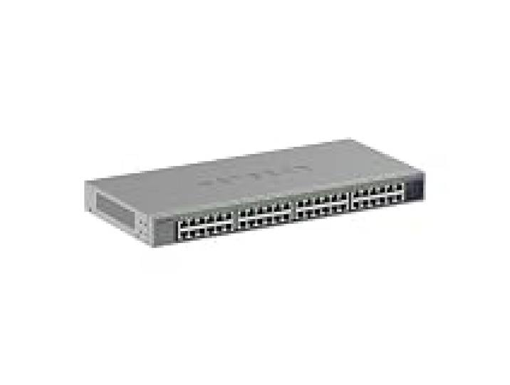 NETGEAR Switch Gigabit Ethernet Non manageable à 48 Ports – Bande passante de 96 Gbit/s, sans Ventilateur, Montage en Rack ou sur Bureau (GS748)