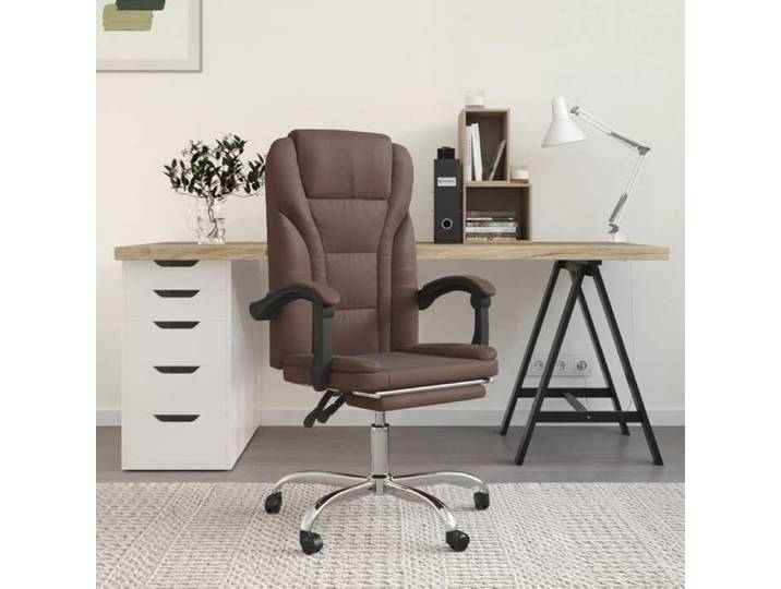 Brun Fauteuil inclinable de bureau Marron Similicuir - Chaises de bureau H5563
