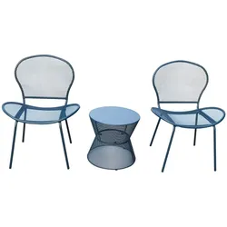 Happy Home 3tlg. modernes Bistro Set HGS58-DBL dunkelblau