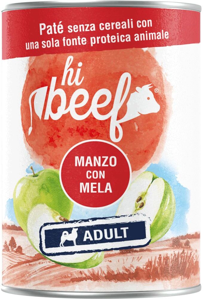 Hi Beef Dog Adult Lattina 400G MANZO E MELA