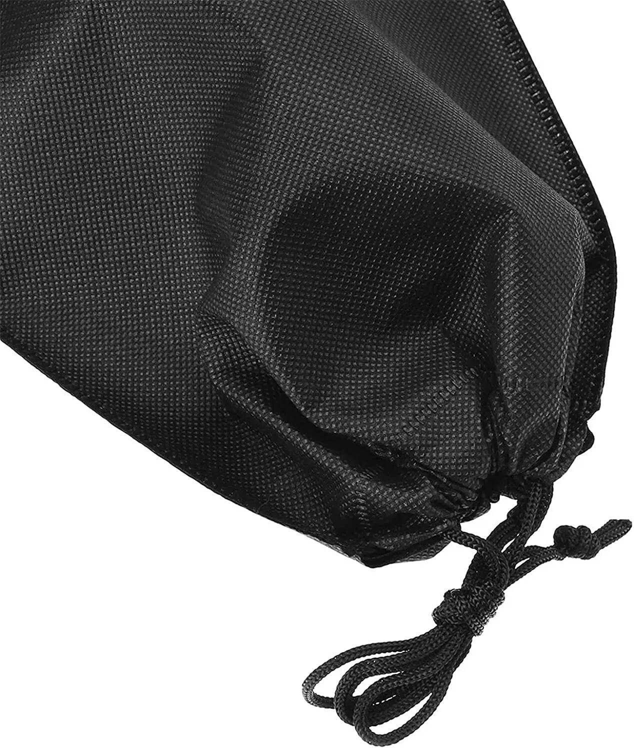 INF Stoffbeutel mit Kordelzug 5er-Pack (33 × 40 cm) Schwarz