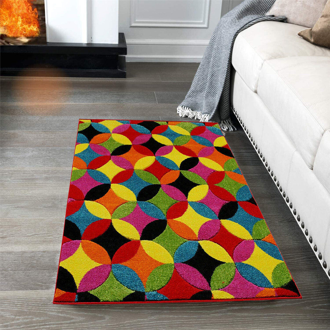 Latitude Run Lili-Ann Geometric Area Rug Runner 60 x 220cm