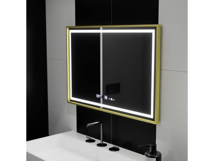 Miroir de Salle de Bain Alessandro Design 120x80cm LED Desembuage Thermometre Gradable