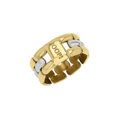 Fingerring JOOP "Schmuck, Geschenk" Gr. 58, gold (gelbgoldfarben, edelstahlfarben), Fingerringe, Damen, 58, Edelstahl, 9mm, Fingerring