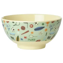 RICE Melamin Kinder Schüssel Sports - Medium, Medium - Ø 15 cm, 700 ml