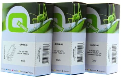 Q-Nomic Pack ahorro 2x PGI-35 + 1x CLI-36 (Negro + tri-color)