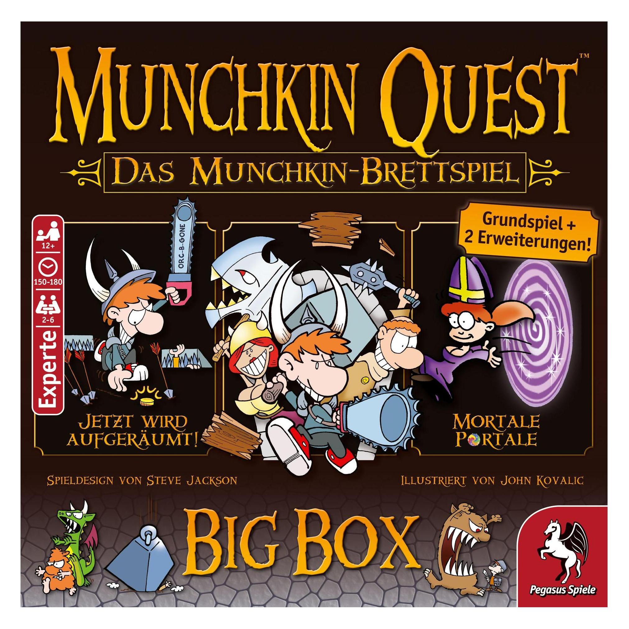 Pegasus Munchkin Quest - Brettspiel (Deutsch, 2 - 4 Spieler) (51950G)