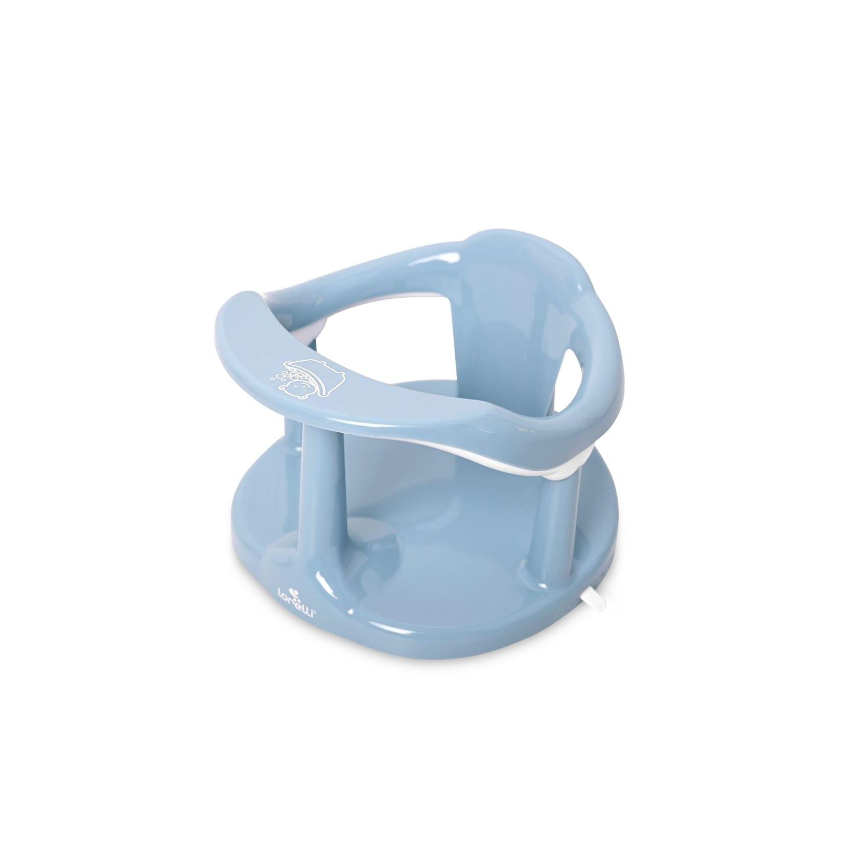 Lorelli Babybadewannensitz Happy Bubbles rutschfeste Basis, hohe Rückenlehne blau