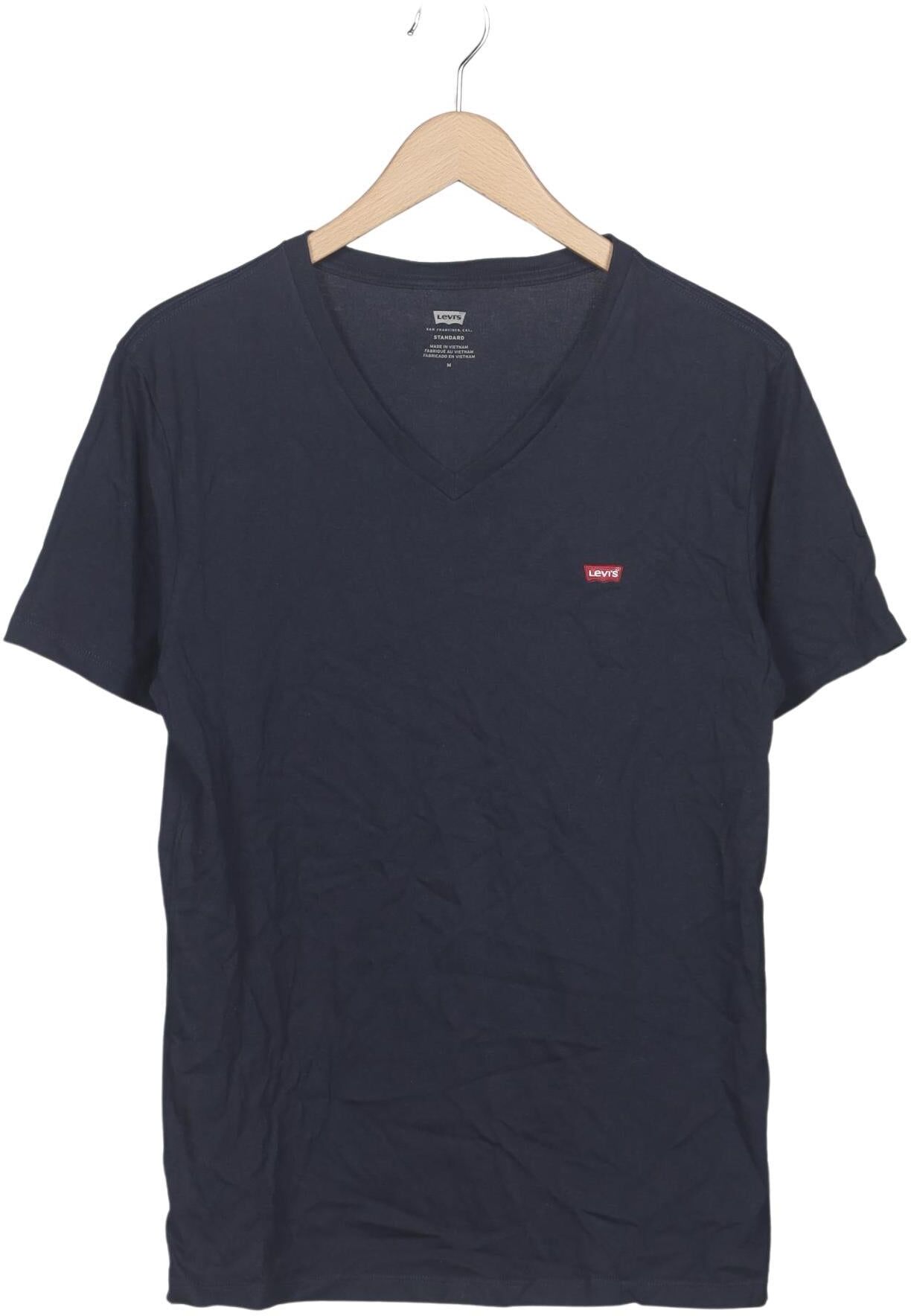 Levis Herren T-Shirt, Marineblau, Gr. M, Baumwolle - Second Hand