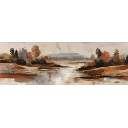 EUROART Wandbild 60 x 180 cm Autumn Landscape V Kunststoff Beige