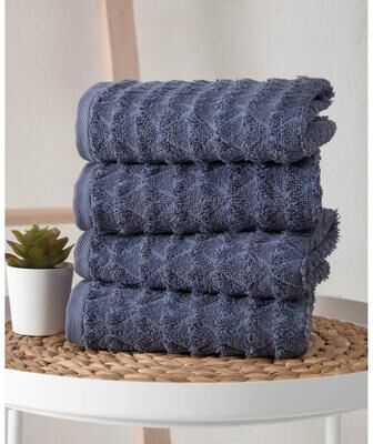 Ozan Premium Home Azure Collection 100% Turkish Cotton 4-Pc. Hand Towels